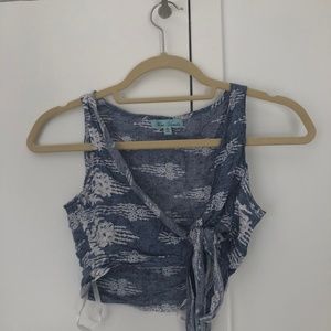 Super cute wrap crop top comfy day party fun